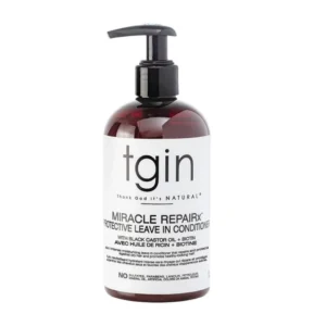 TGIN Miracle RepaiRx Leave-In Conditioner – nourishing treatment with Biotin and Black Castor Oil for dry, high porosity or damaged hair